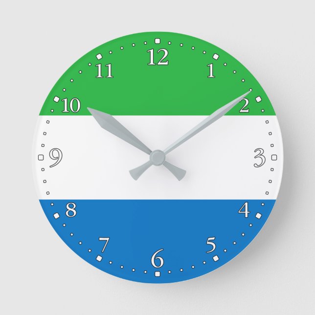 Horloge Ronde Sierra Leone Flag (Recto)
