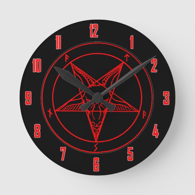 Horloge Ronde SIGIL ou BAPHOMET