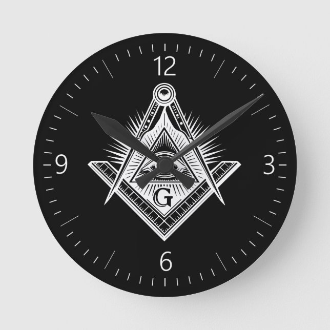 Horloge Ronde signe de franc-maçonnerie (Recto)