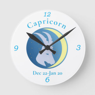 Horloge Ronde Signe du Capricorne Thunder_Cove