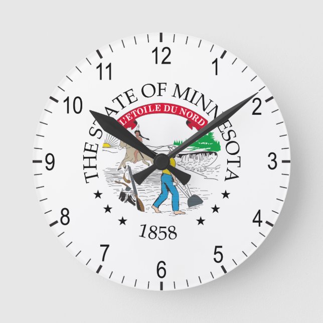 Horloge Ronde Signe du Minnesota (Recto)