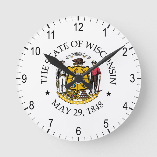Horloge Ronde signe du Wisconsin (Recto)