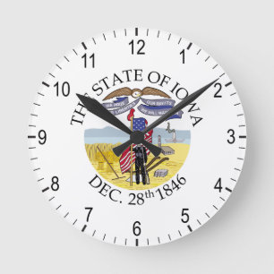 Horloge Ronde signe Iowa