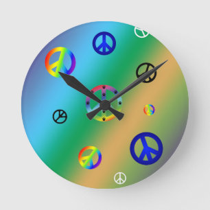 Horloge Ronde Signes de paix