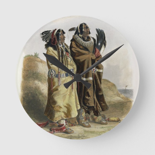 Horloge Ronde Sih-Chida and Mahchsi-Karehde, Mandan Indians, pla (Recto)