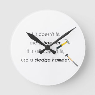 Horloge Ronde S'il ne convient pas,