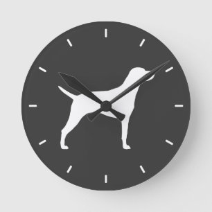 Horloge Ronde Silhouette de Braque hongrois