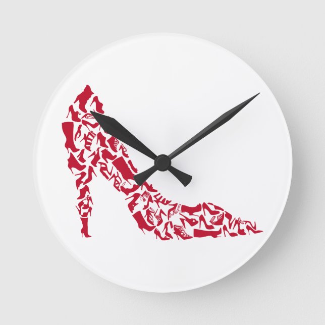 Horloge Ronde silhouette de chaussure avec beaucoup de (Recto)
