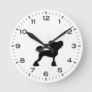 Horloge Ronde Silhouette de race chinoise de chien de race
