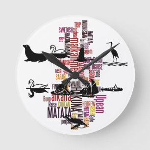 Horloge Ronde Sillon Mondial : Hakuna Matata dans Chaque Langue