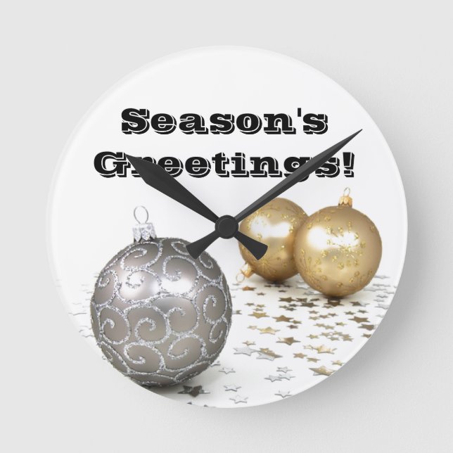 Horloge Ronde Silver and Gold Ornament Custom (Recto)