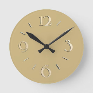 Horloge Ronde Simple Mur d'or