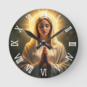 Horloge Ronde Sincère sincérité : Vierge Marie Prière + timing