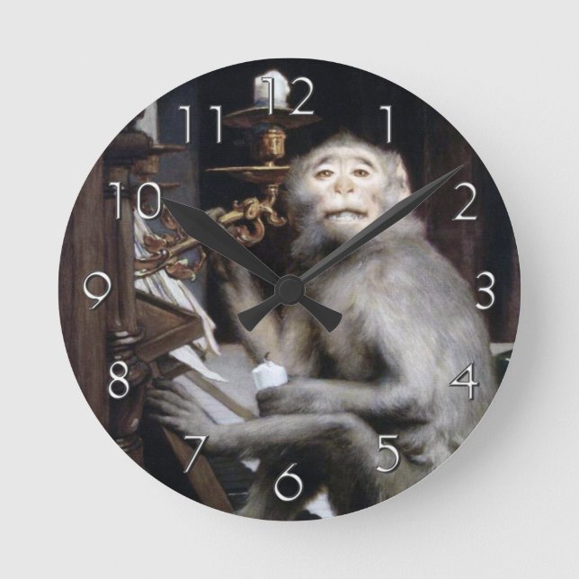 Horloge Ronde Singe de sourire (Recto)