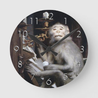 Horloge Ronde Singe souriant