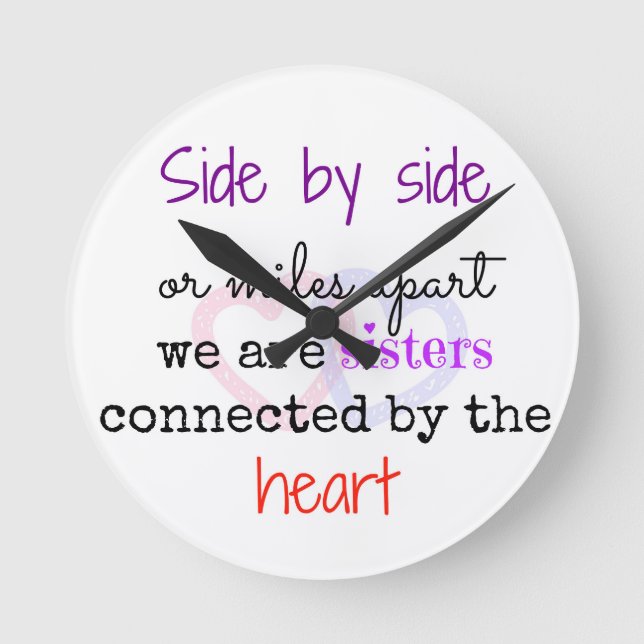 Horloge Ronde Sister Quote Gift CLock Sister Clock Gift (Recto)