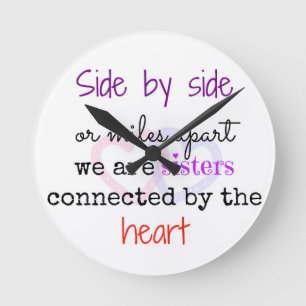 Horloge Ronde Sister Quote Gift CLock Sister Clock Gift