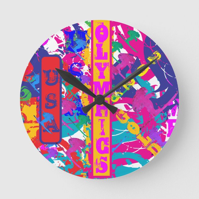 HORLOGE RONDE SKI OLYMPIQUE (Recto)