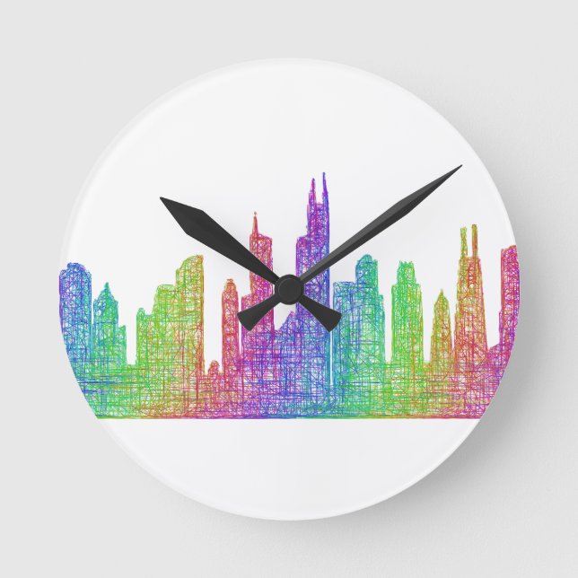 Horloge Ronde Skyline de Chicago (Recto)
