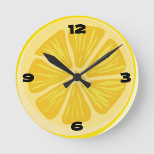 Horloge Ronde Slice of Lemon