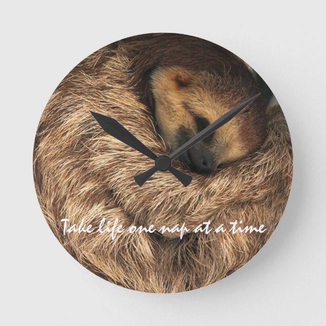 Horloge Ronde Sloth Wall Clock (Recto)