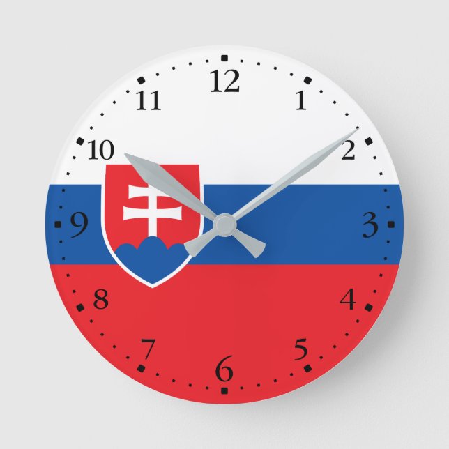 Horloge Ronde Slovakia Flag (Recto)