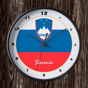 Horloge Ronde Slovénie Drapeau & Slovénie tendance Maison / desi