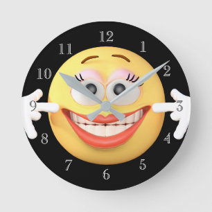 Horloge Ronde Smiling emoji