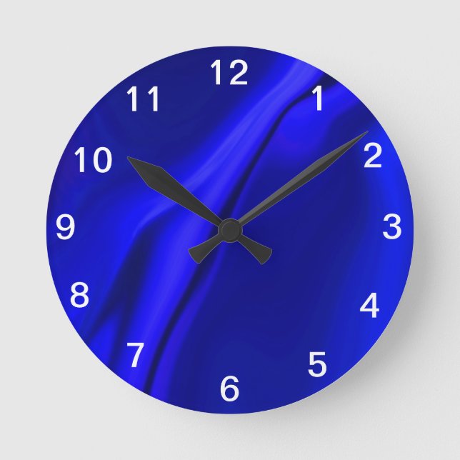 Horloge Ronde Smooth blue design (Recto)