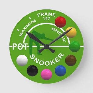 Horloge Ronde Snooker Players Maximum Break Clock