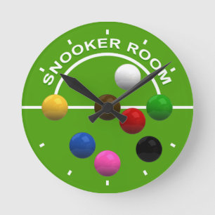 Horloge Ronde Snooker Players Snooker Room