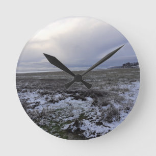 Horloge Ronde Snow Across