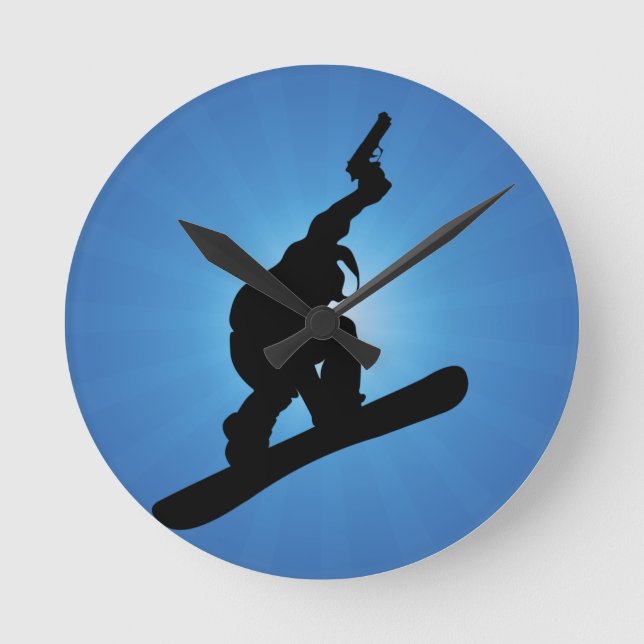 Horloge Ronde Snowboard Outlaw (Recto)