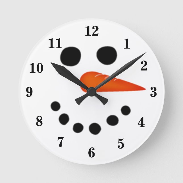 Horloge Ronde Snowman (Recto)