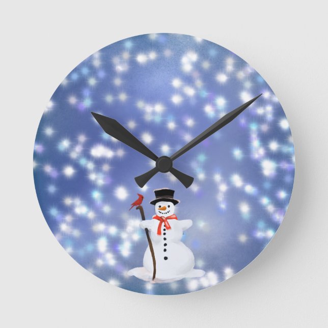 Horloge Ronde Snowman (Recto)