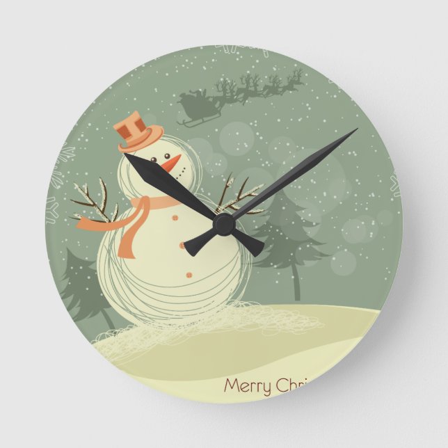 Horloge Ronde Snowman (Recto)