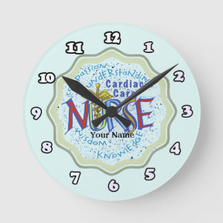 Horloge Ronde Soins cardiaques Infirmière Motto