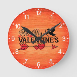 Horloge Ronde Sois ma Saint Valentin