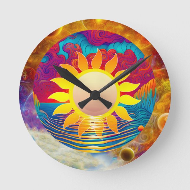 Horloge Ronde Soleil cosmique (Recto)