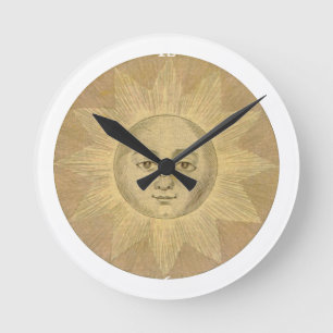 Horloge Ronde Soleil - Détail solaire de la carte antique vers 1