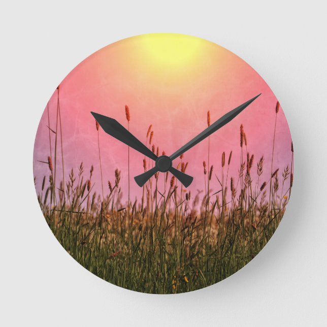Horloge Ronde Soleil - Herbes (Recto)