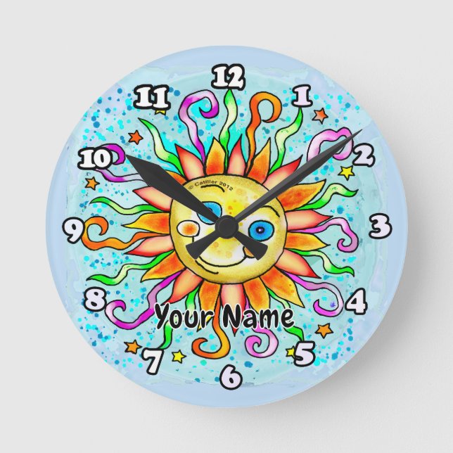 Horloge Ronde Soleil idiot (Recto)