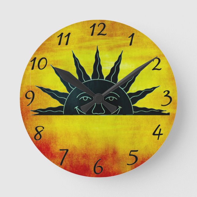 Horloge Ronde Soleil souriant (Recto)