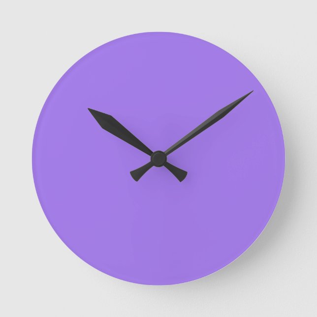 Horloge Ronde Solid Bright Lavender Purple Wall Clock (Recto)