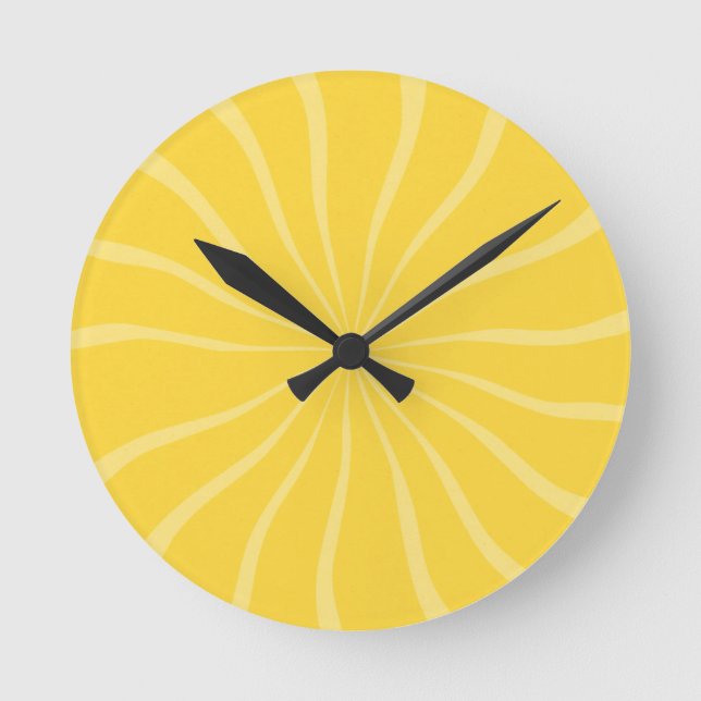 HORLOGE RONDE SOMME DE SABLE ET DE SEA BRIGHT YELLOW SUNSHINE SU (Recto)