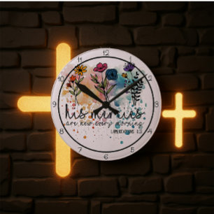 Horloge Ronde Son amour est nouveau chaque matin Art