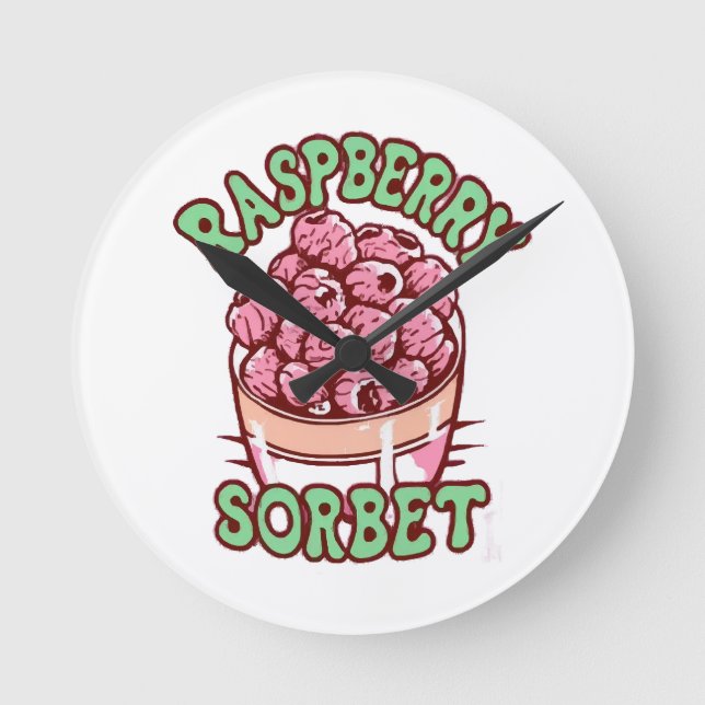 Horloge Ronde Sorbet de framboise  (Recto)