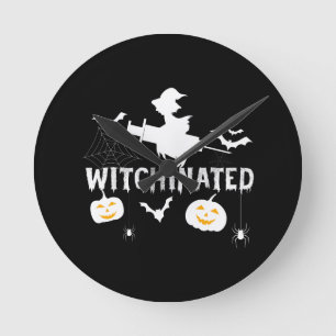 Horloge Ronde Sorcière Halloween 2021Costume Sorcière drôle