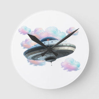 Horloge Ronde Soucoupe volante