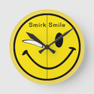 Horloge Ronde Sourire de sourire affecté